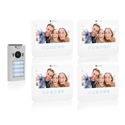 Smartwares DIC-22242 Interphone vidéo pour 4 appartements